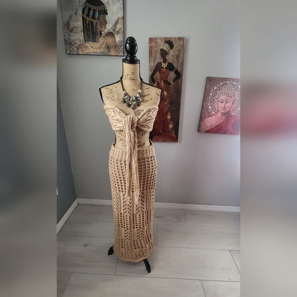 Sand Caribbean Skirt Set